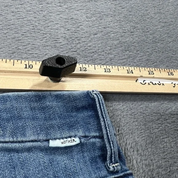 Mother Jeans Womens 25 Blue High Waisted Looker Skinny Distressed Medium Wash - Picture 6 of 11